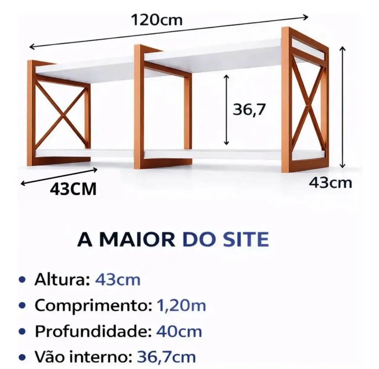 Prateleira MDF com suporte  - Foto 3