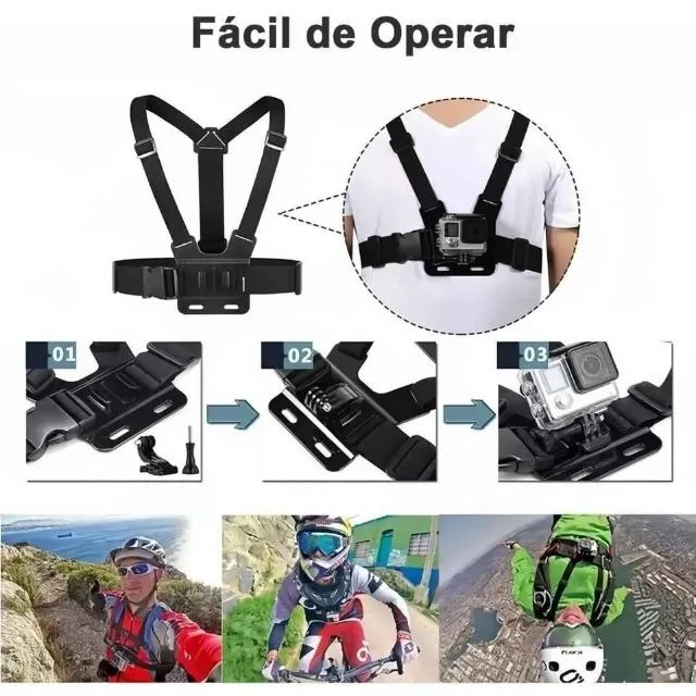 Suporte de peito para cameras ou celular - Foto 3