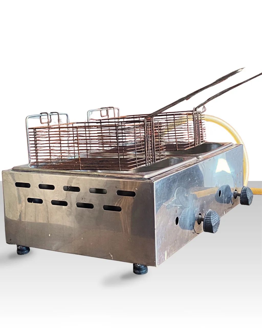     Fritadeira Industrial a Gás Dupla 2 Cubas