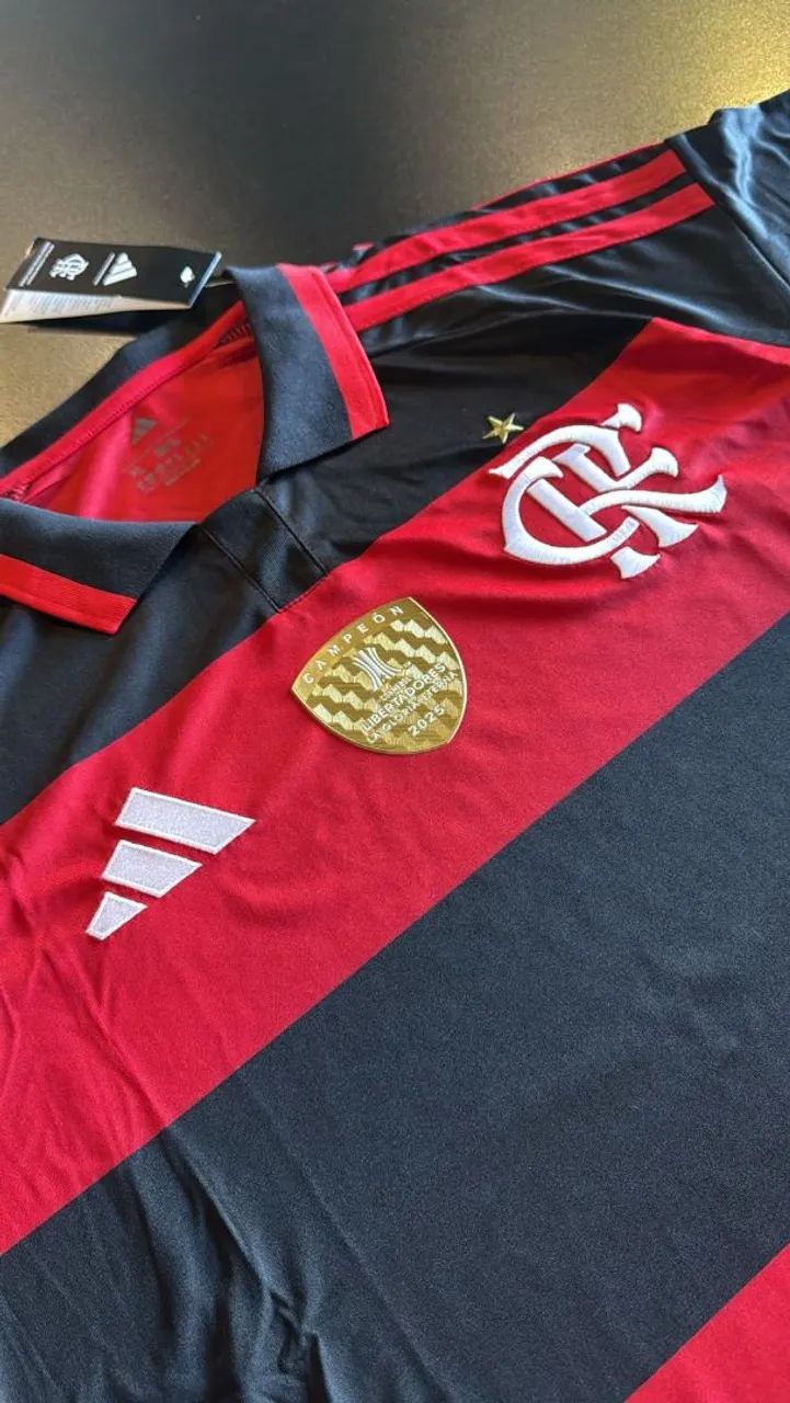 Camisa Flamengo Com Patch Campeão Libertadores  - Foto 2