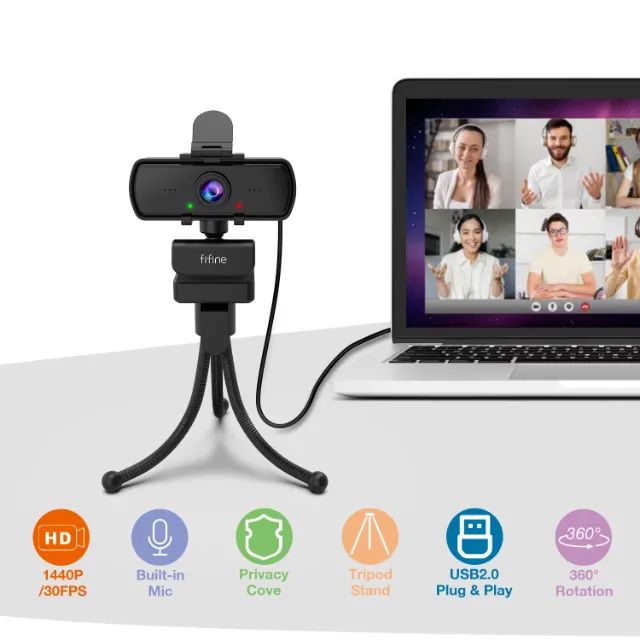Webcam Fifine K420 2K 1440p USB com Microfone - Foto 4