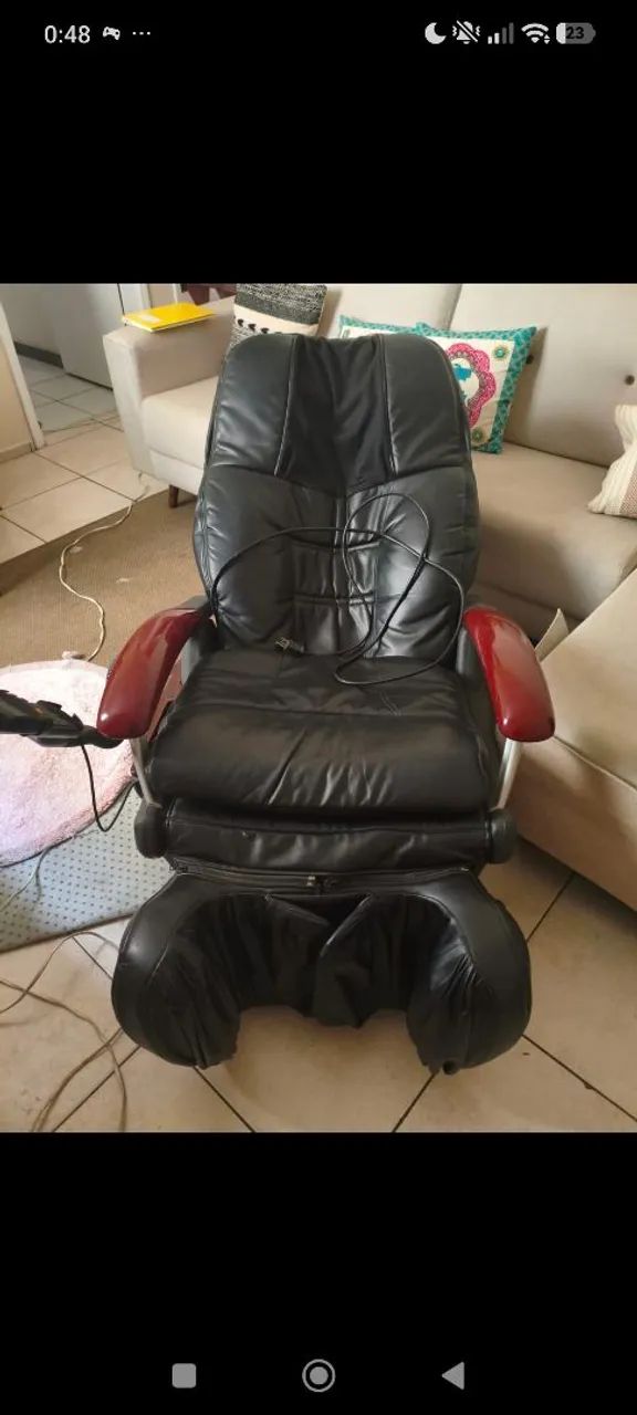 Cadeira de massagem elétrica couro  - Foto 4