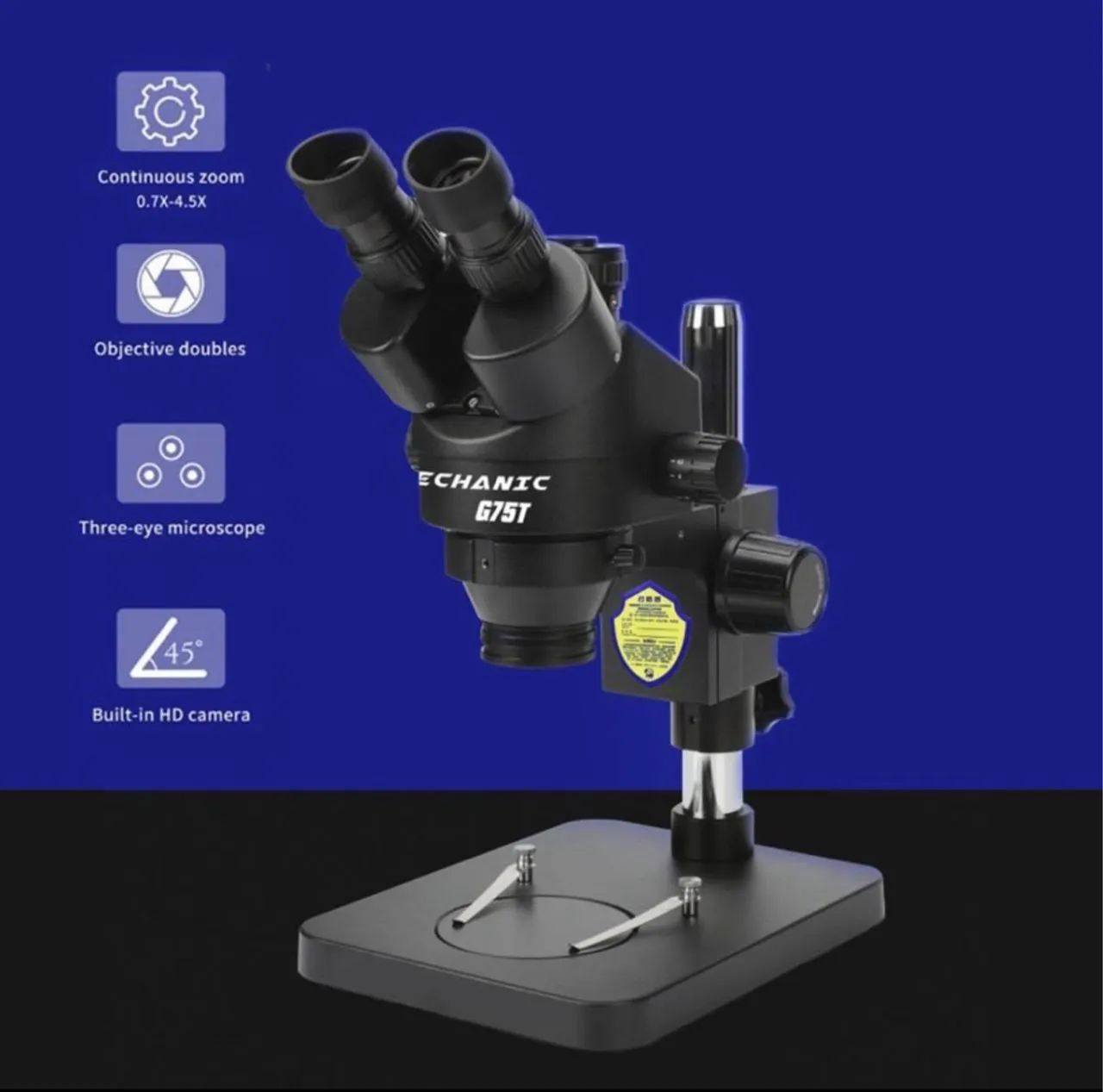 Microscópio mechanic G75T trinocular  - Foto 2