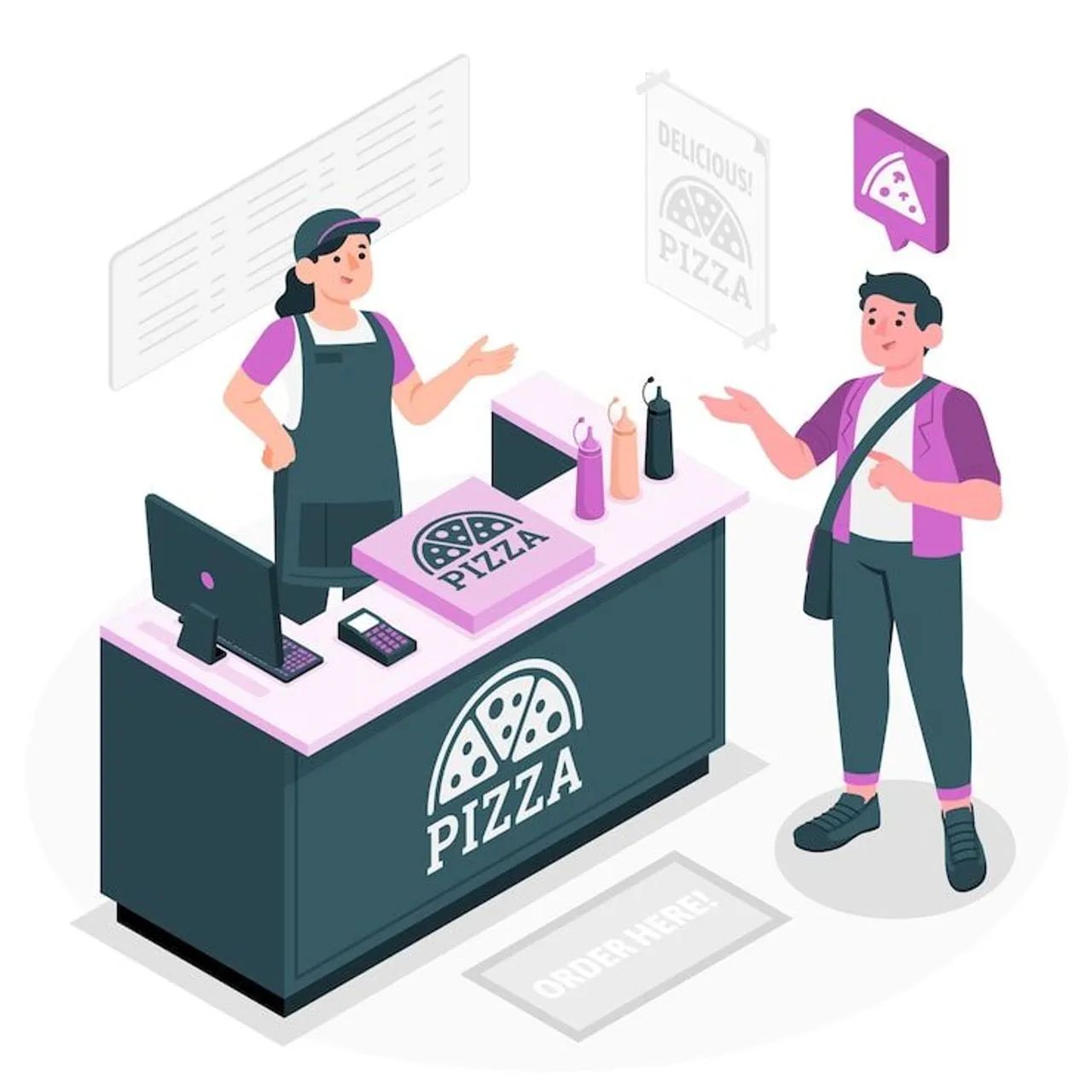 Atendente/caixa de pizzaria