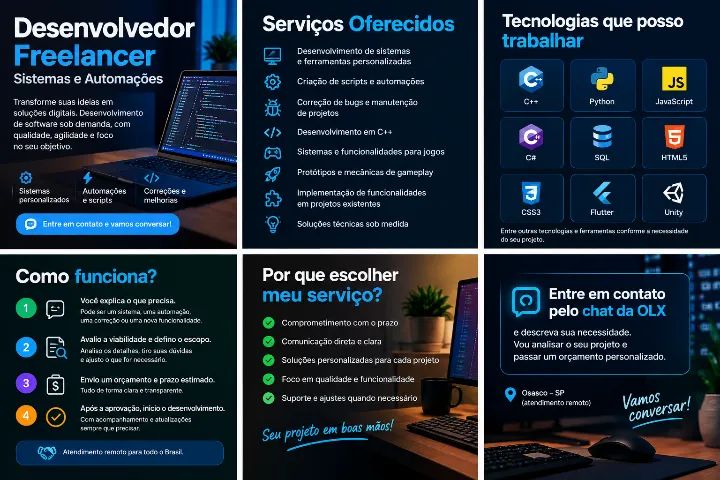 Desenvolvedor Freelancer - Sistemas e Automações