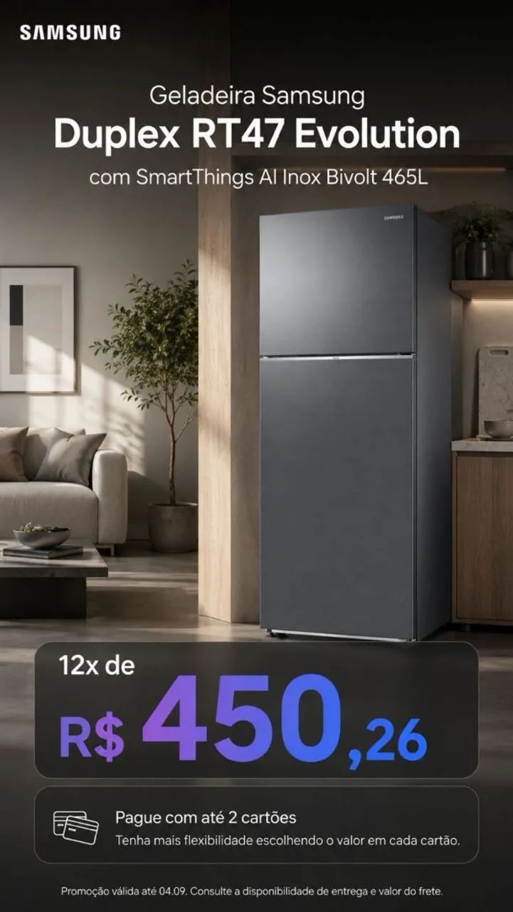 OFERTA - GELADEIRA SAMSUNG DUPLEX RT47 EVOLUTION