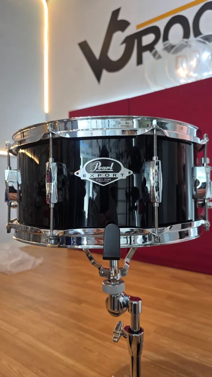 Caixa de Bateria Pearl Export EXX Black Piano.