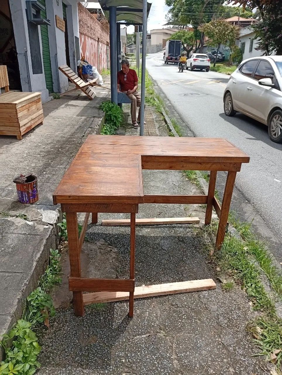 Mesa para escritório de palete - Foto 3