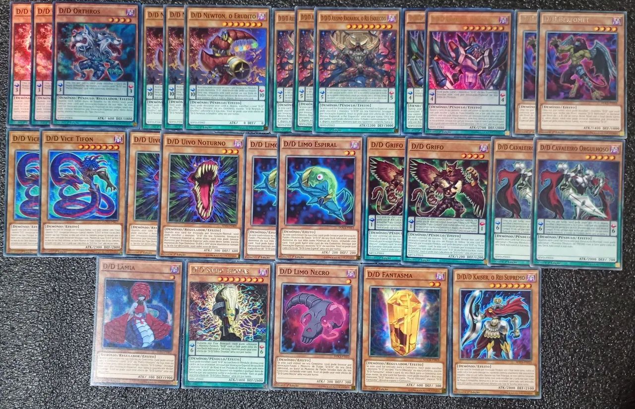 Deck DDD cartas originais de Yu-Gi-Oh