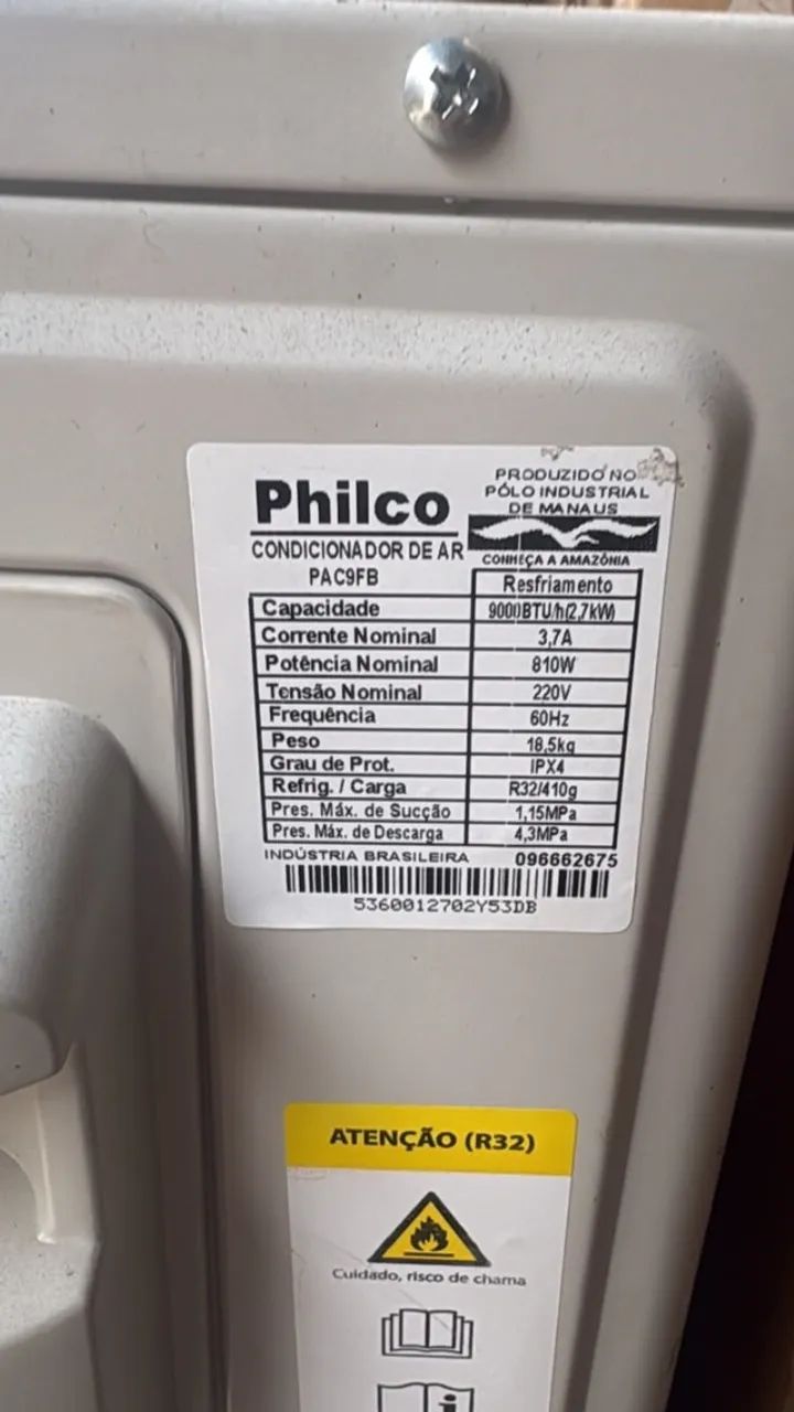 CONDENSADORA PHILCO 9000 BTUS PAC9FB - Foto 3
