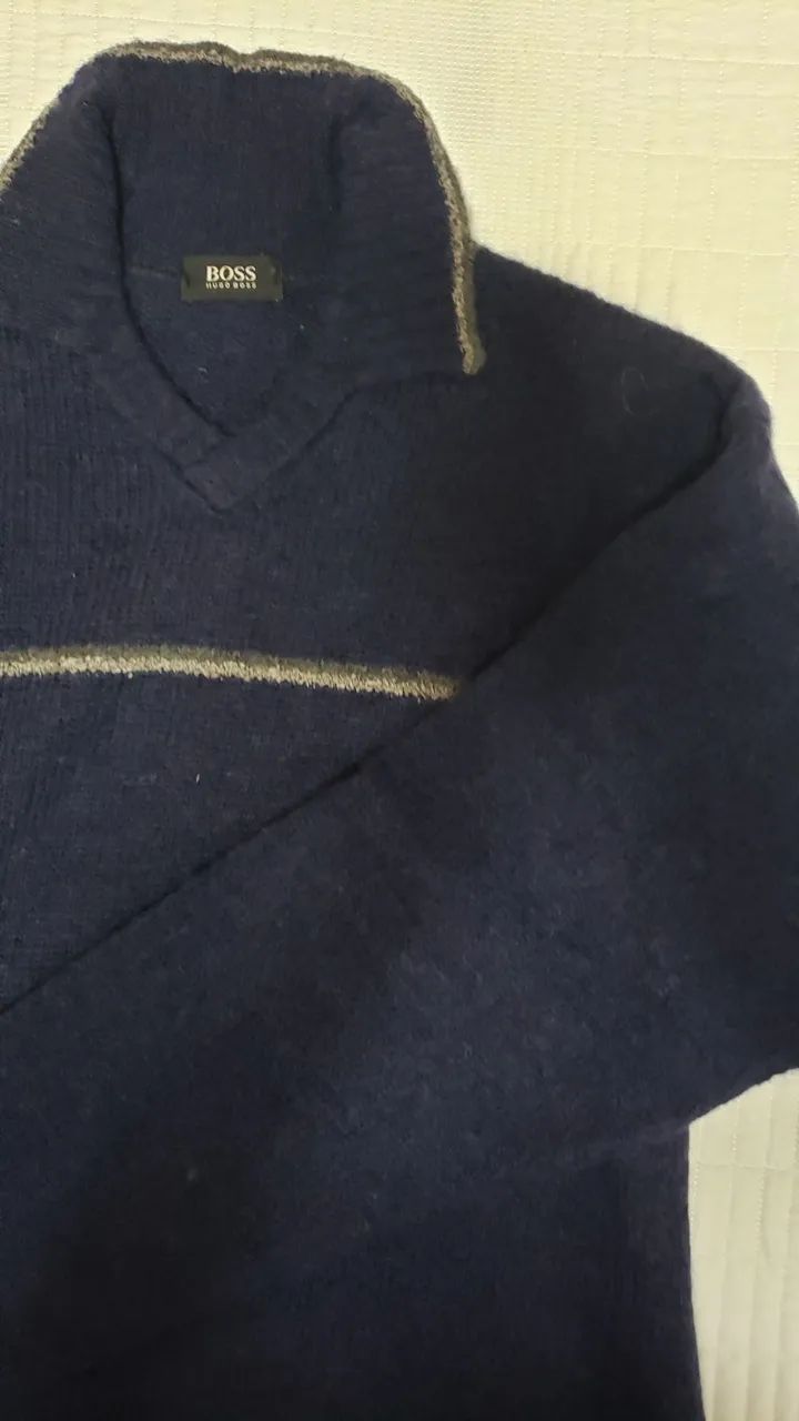 Blusa Lã azul BOSS GG - Foto 3