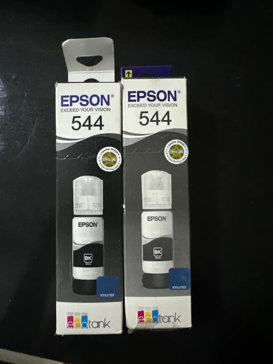 Kit com 2 Garrafa de tinta T544122-BR 65ml de cor preta Epson - Foto 2