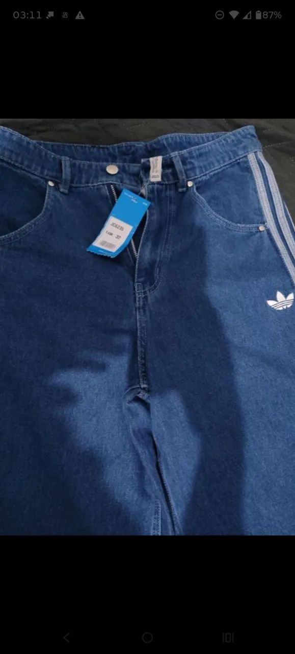 Bermuda Adicolor Denim Firebird Adidas  - Foto 4