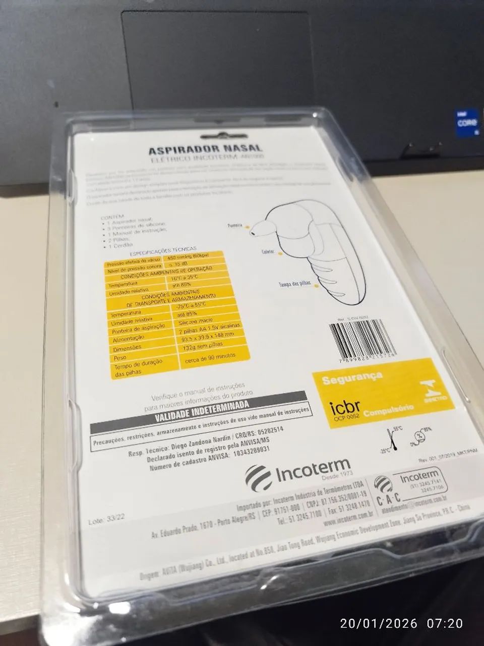 Aspirador nasal com música para bebês - novo e sem uso - Foto 2