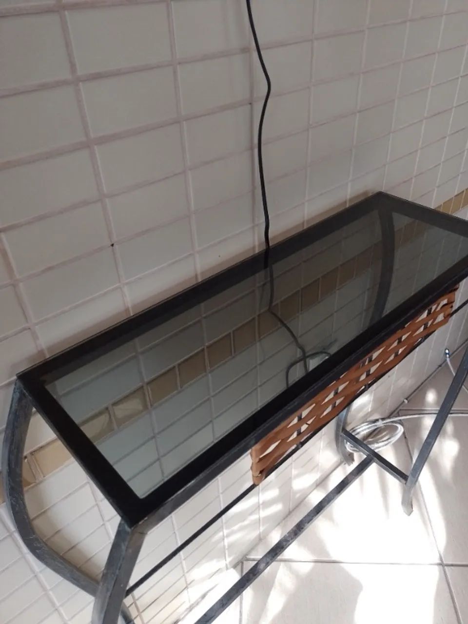 Mesa de canto tampo de vidro - Foto 3