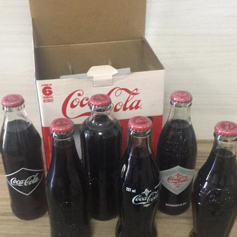 6 garrafas históricas da coca-cola