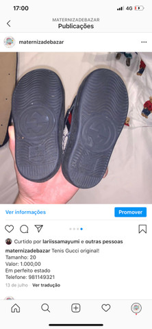 tenis gucci infantil