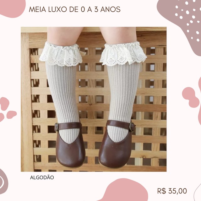 Meia 3/4 algodão ou arrastão - Foto 2