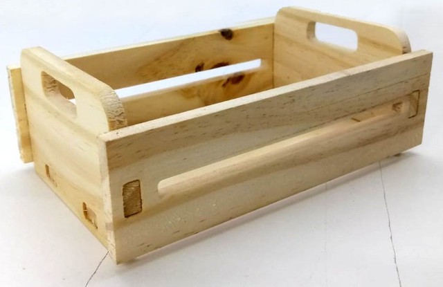 Mini engradado/ caixote madeira pinos - kit 10 ou 12 und. - Foto 2
