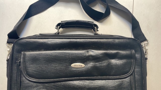 antler leather laptop bolsa