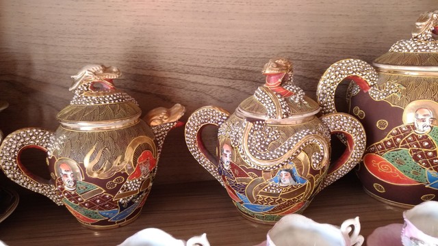 SATSUMA. Antigo jogo de chá no estilo Satsuma Casca de
