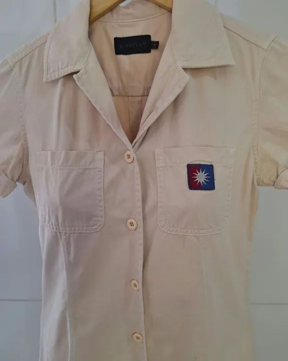Camiseta Alongada Feminina Jeans Creme Siberian - Foto 3