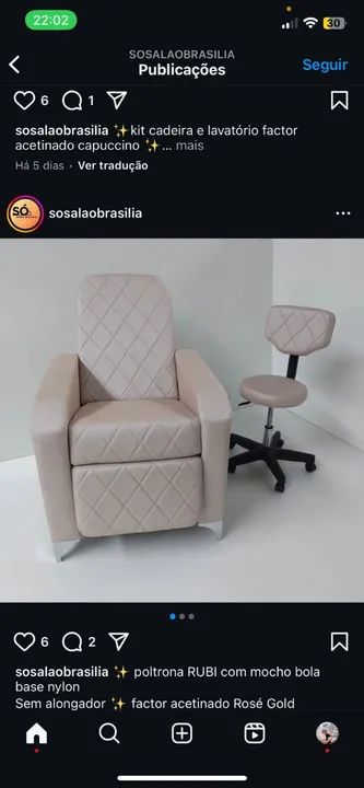 Poltrona para recepção e clínica  - Foto 5