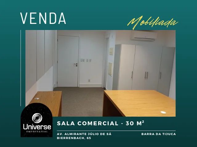 Sala Comercial Mobiliada - 32 mts - Barra da Tijuca - Condominio Universe - Foto 4