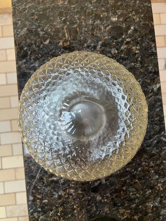 Globo de vidro bico jaca cristal para lâmpada 