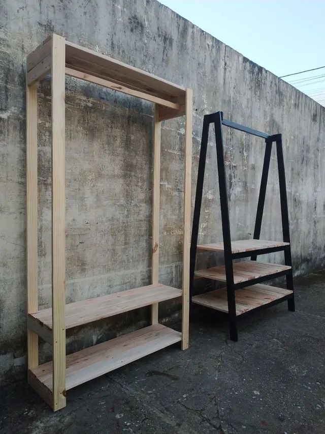 Arara de Palete. Móveis rústicos artesanal feitos de Pallet, Pallets, palete e pinus. - Foto 4
