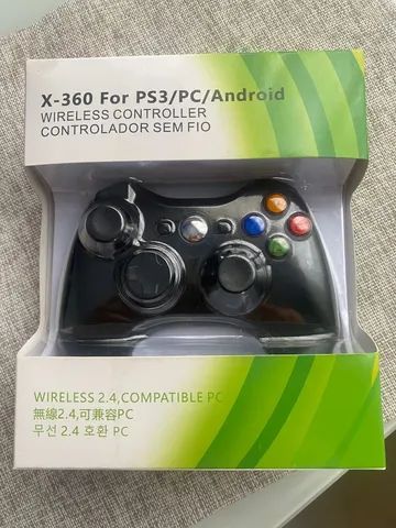 Controle Xbox 360 Sem Fio Wireless Usb Slim Joystick