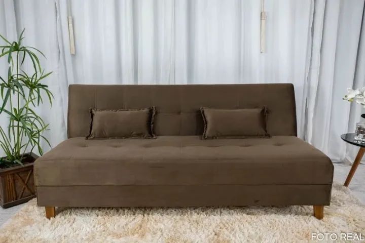 Sofá Cama Arpoador Marrom. Entrega Imediata! - Foto 2