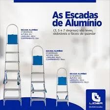 Escadas Aluminio 3 a 8 degraus leia a descrição - Foto 2