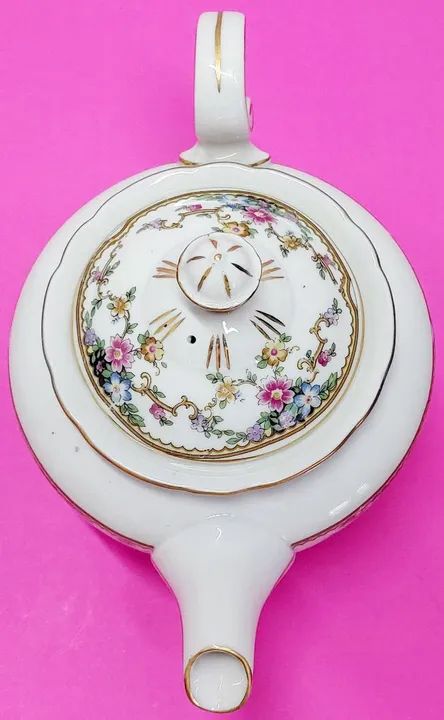 Bule De Chá Porcelana Thum Czechoslocakia Floral - Foto 4