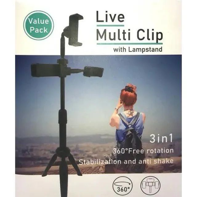 Tripé Para Celular 3 em 1 Flexível Rotação 360 Multi - Foto 4