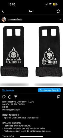 GRIP SPARTACUS MARCA: BE STRONGER R$ 30