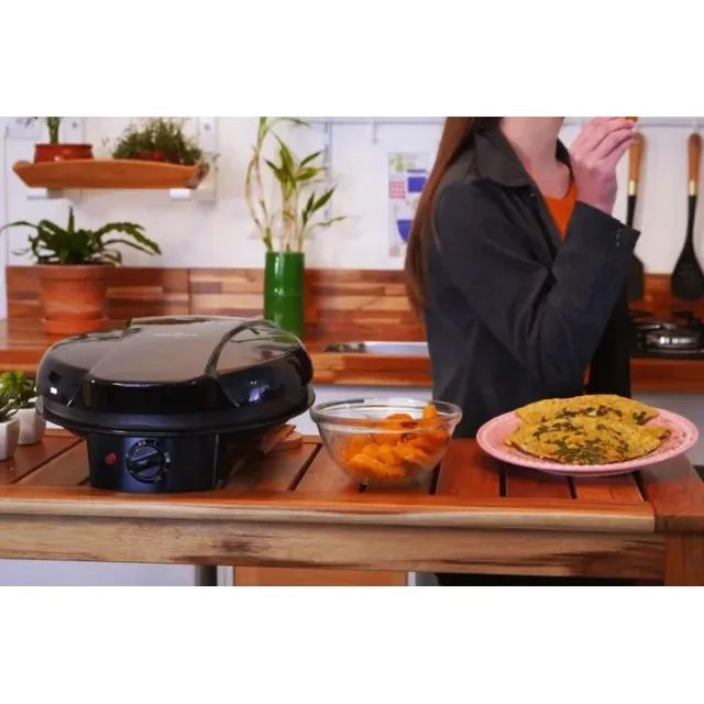 Grill Dual Britania 30cm Redonda assa Pizza , grelha Carnes e vegetais - Foto 5