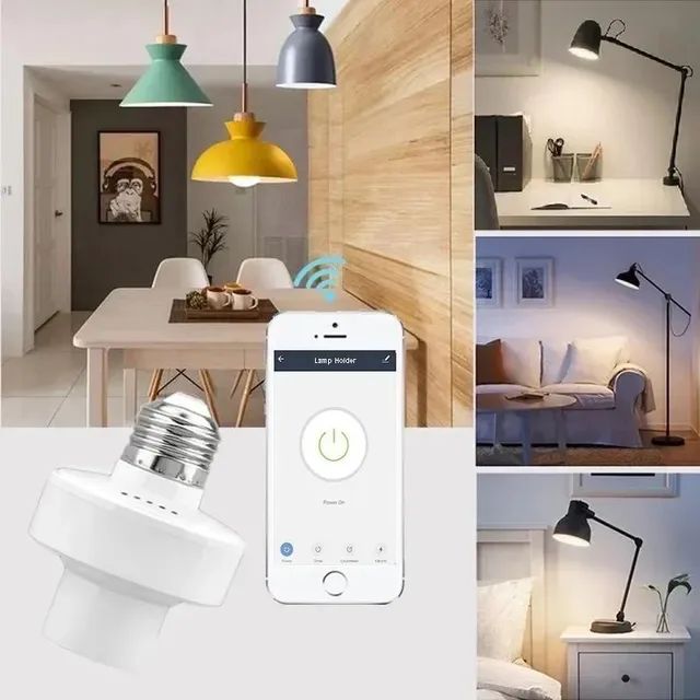 Soquete Para Lâmpadas Wifi Tuya Inteligente , Compatível com Alexa, Aplicativo  - Foto 2