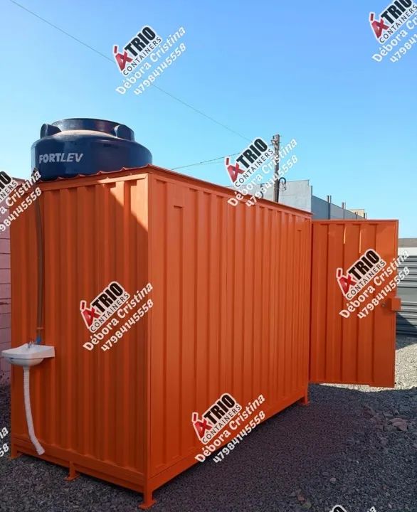 Container almoxarifado com caixa d?água 