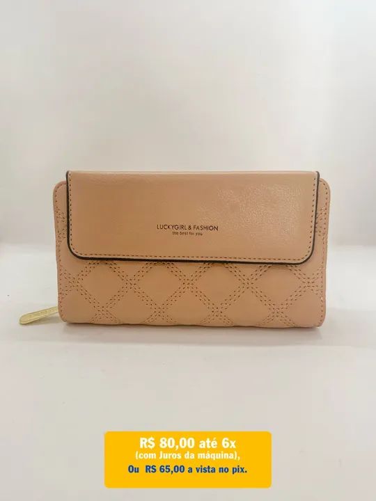 Carteira feminina de couro sintético  - Foto 3