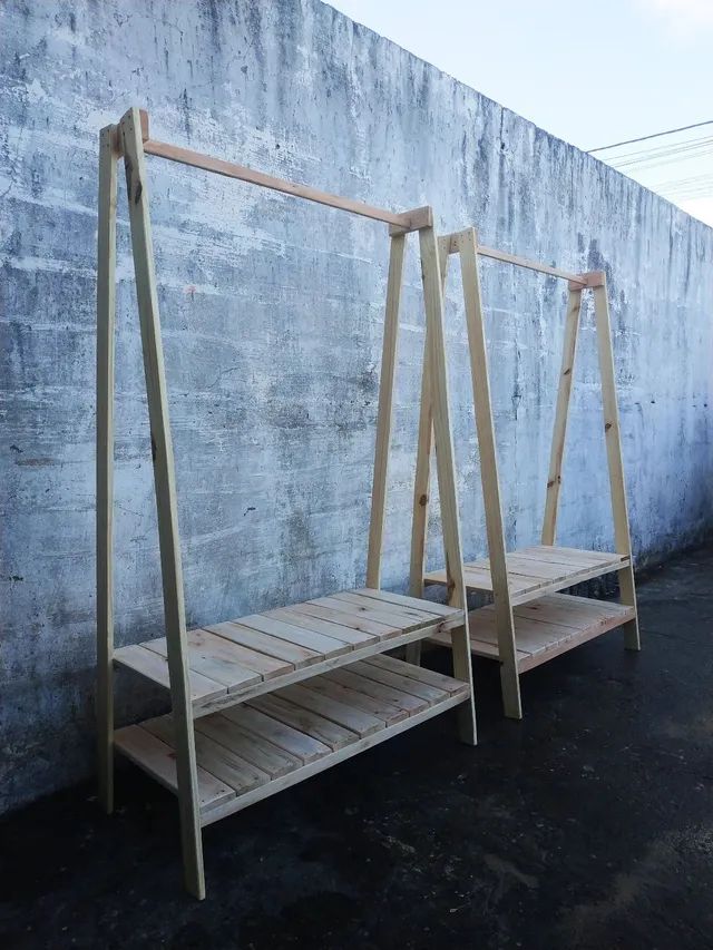 Arara de Palete. Móveis rústicos artesanal feitos de Pallet, Pallets, palete e pinus.