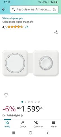 Desconto Apple-Carregador Duplo MagSafe - Novo - Foto 6