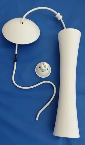 Pendente de Teto Branco: Bivolt 127V / 220V, GU10, interno, usado, brinde lâmpada - Foto 2
