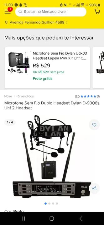 Microfone Sem Fio Dylan D-9003 S Cor Preto - Foto 5