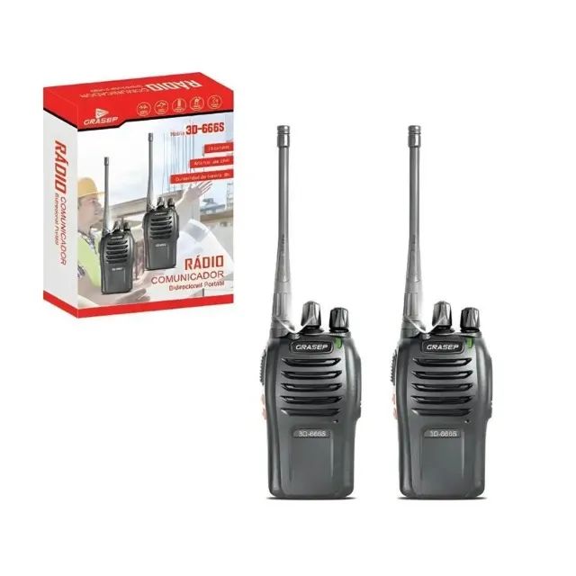 Rádio Comunicador Walk Talk Grasep 3D-666S - Par -16 Canais -Loja Coimbra Computadores Ent