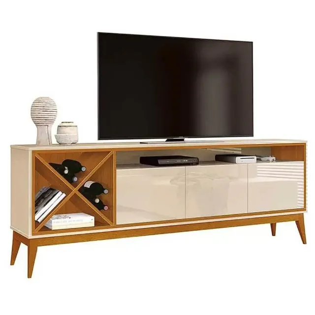 Rack Merlot para TV até 65 Polegadas 3 Portas EDN Off White Cedro