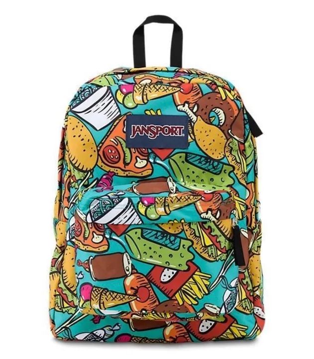 Mochila Jansport Estampada Colorida com Design Divertido Original