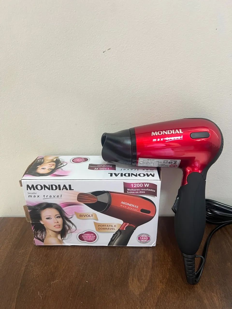 Secador de Cabelo Mondial Max Travel 1200W - Bivolt