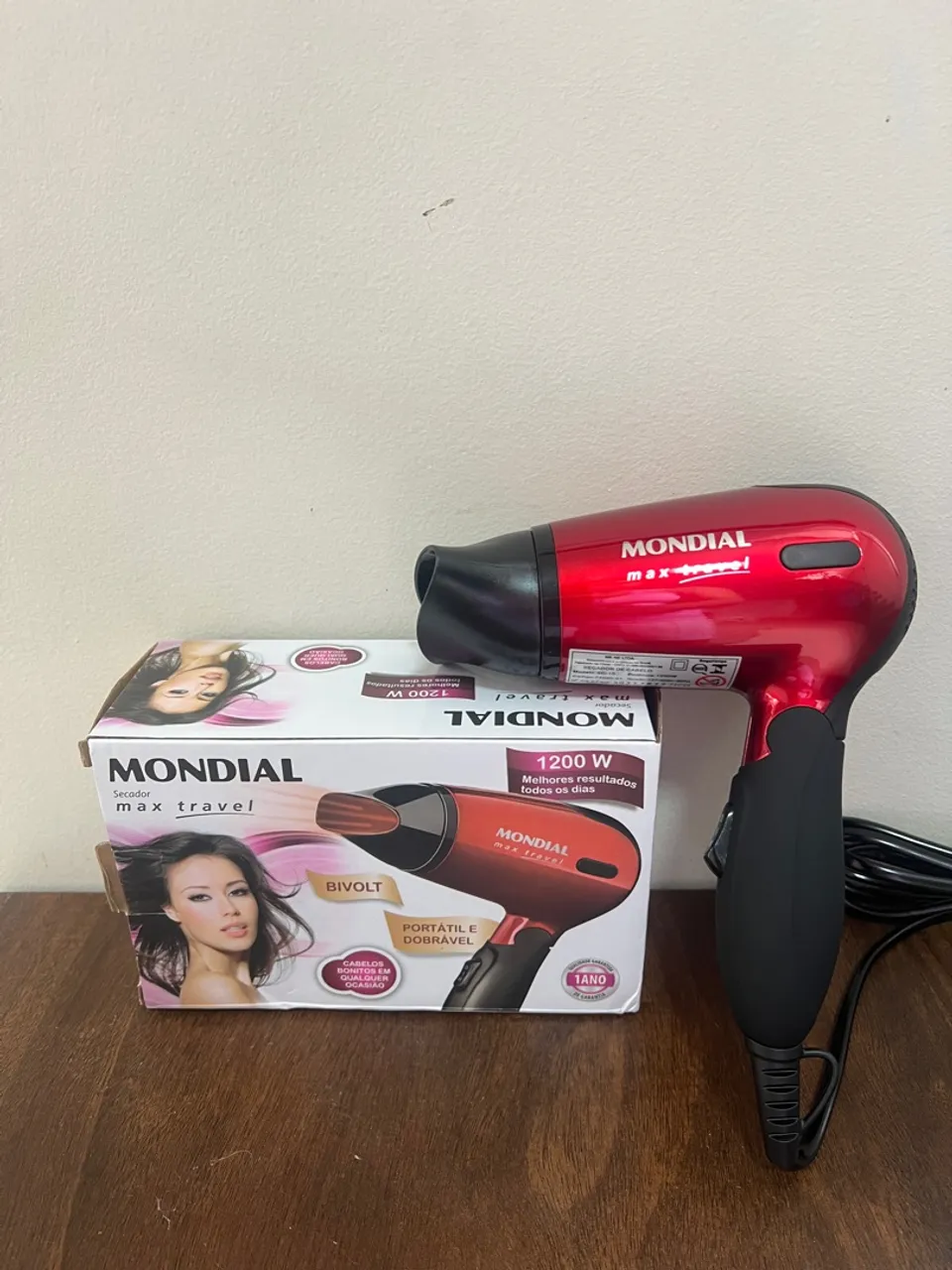 Secador de Cabelo Mondial Max Travel 1200W - Bivolt