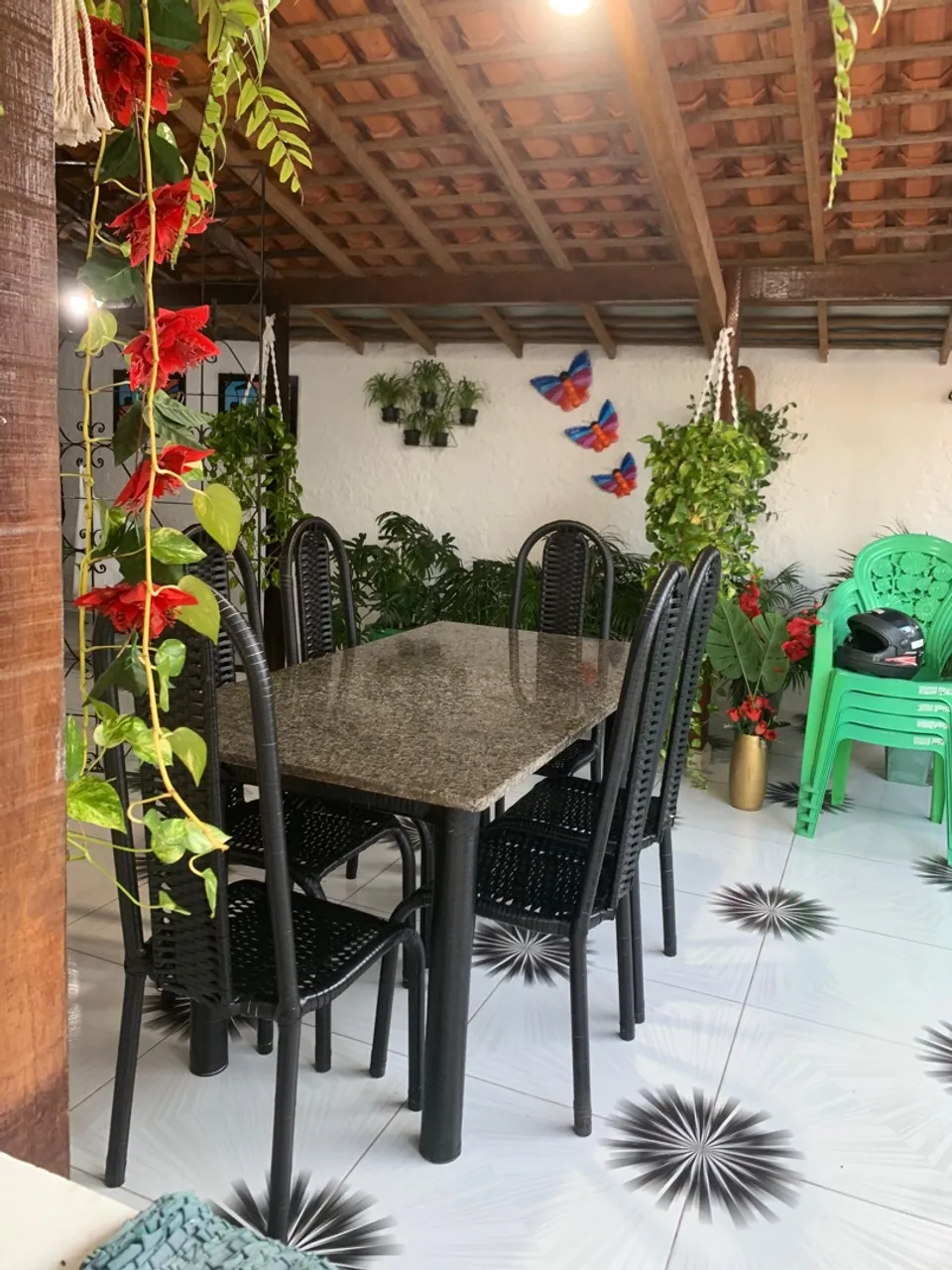 Conjunto de Cadeiras de Jantar Preto com Mesa